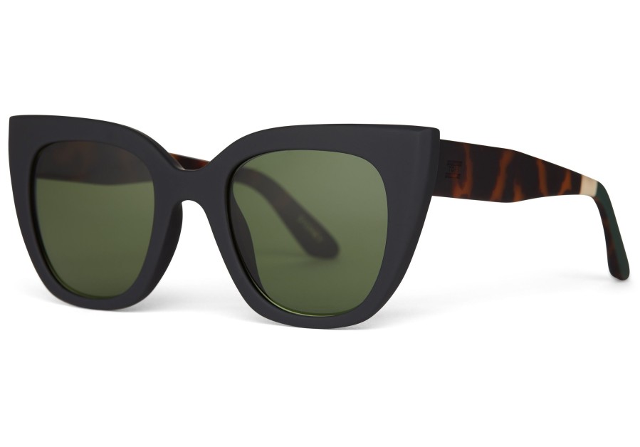 TOMS Sydney Black Tortoise Polarized Traveler Sunglasses | Sunglasses