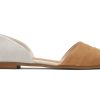 TOMS Jutti D'Orsay Tan Suede Leather Flat | Dress Casual