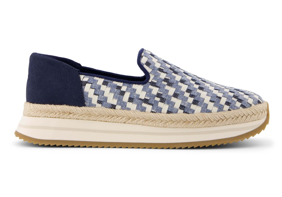 TOMS Jocelyn Blue Denim Espadrille Sneaker | Sneakers