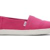 TOMS Youth Alpargata Pink Bow Kids Shoe | Alpargatas