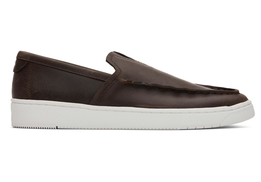 TOMS Trvl Lite Brown Leather Loafer | Dress Shoes