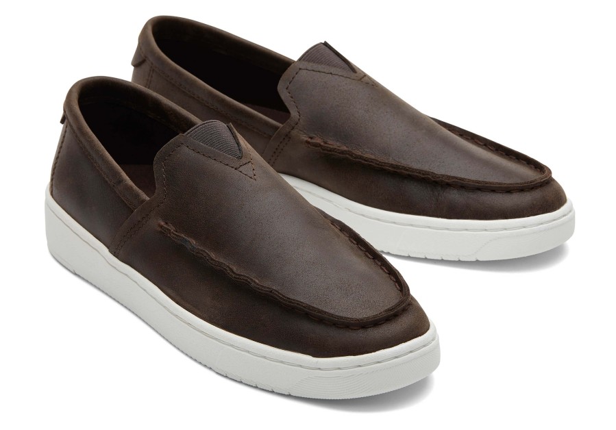 TOMS Trvl Lite Brown Leather Loafer | Dress Shoes