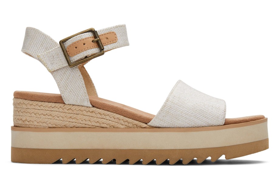 TOMS Diana Natural Wedge Wide Sandal | Dress Casual