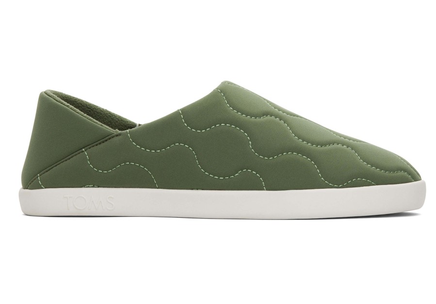 TOMS Ezra Green Quilted Cotton Convertible Slipper|Ezra Green Quilted Cotton Convertible Slipper | Slippers