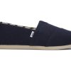 TOMS Alpargata Navy Heritage Canvas Wide Width | Wide Width