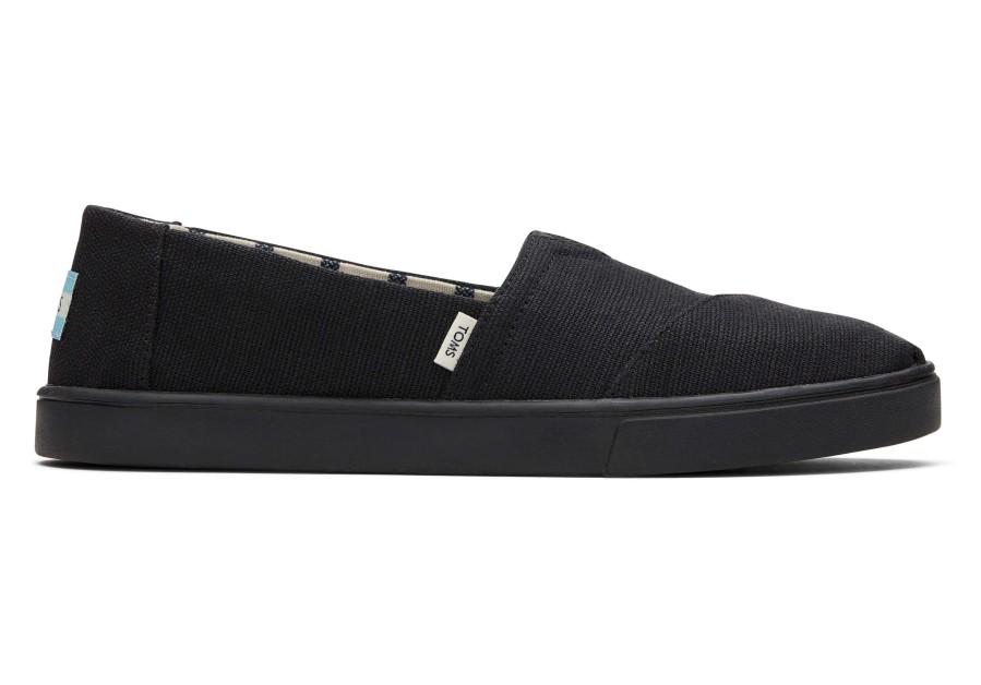 TOMS Alpargata Cupsole All Black Heritage Canvas Slip On|Alpargata Cupsole All Black Heritage Canvas Slip On | Sneakers