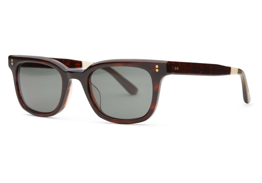 TOMS Ashtyn Caramel Striated Handcrafted Sunglasses | Sunglasses