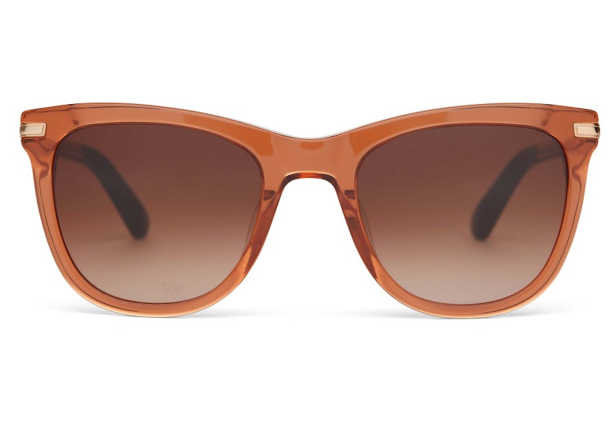 TOMS Victoria Terracotta Crystal Handcrafted Sunglasses | Sunglasses