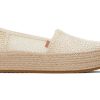 TOMS Valencia Natural Moroccan Crochet Platform Espadrille | Alpargatas