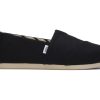 TOMS Alpargata Black Heritage Canvas Wide Width | Wide Width