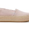 TOMS Valencia Pink Canvas Platform Espadrille | Alpargatas