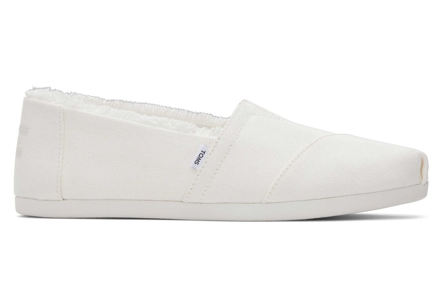 TOMS Alpargata Fringed White Canvas | Alpargatas