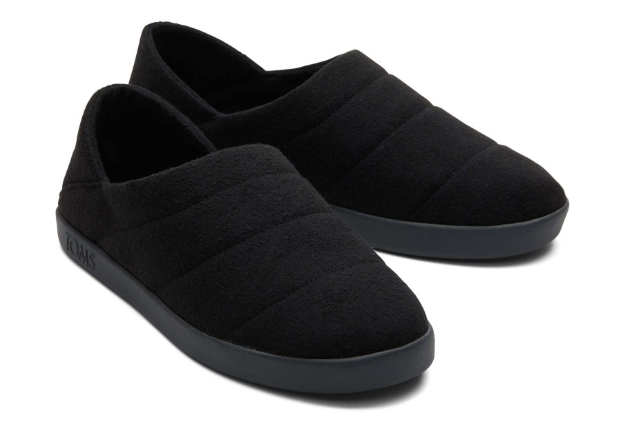 TOMS Ezra Black Faux Fleece Convertible Slipper|Ezra Black Faux Fleece Convertible Slipper | Slippers