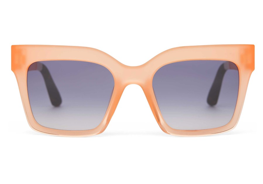 TOMS Adelaide Peach Crystal Fade Traveler Sunglasses | Sunglasses