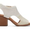 TOMS Eliana Beige Suede Heeled Sandal | Dress Casual