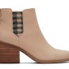 TOMS Everly Leather Plaid Heeled Boot | Dress Casual