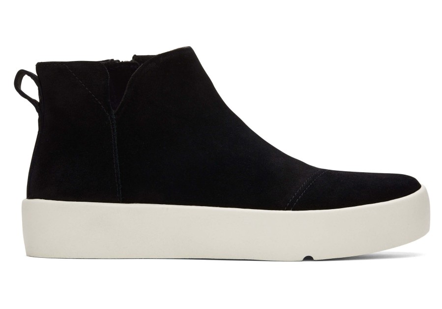 TOMS Verona Mid Black Suede Platform Sneaker | Sneakers