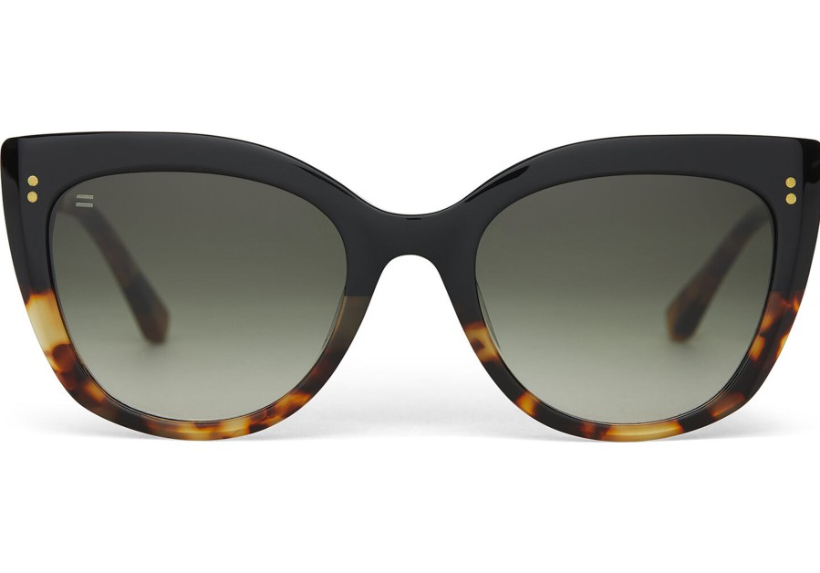 TOMS Sophia Black Tortoise Fade Handcrafted Sunglasses | Sunglasses