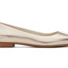 TOMS Briella Gold Leather Flat | Dress Casual