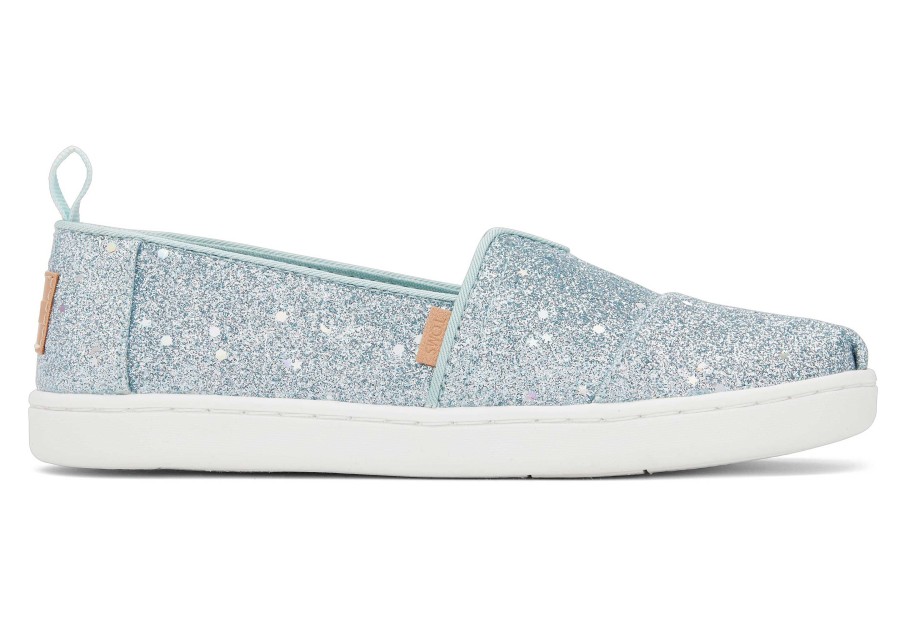 TOMS Youth Alpargata Mint Cosmic Glitter Kids Shoe | Alpargatas