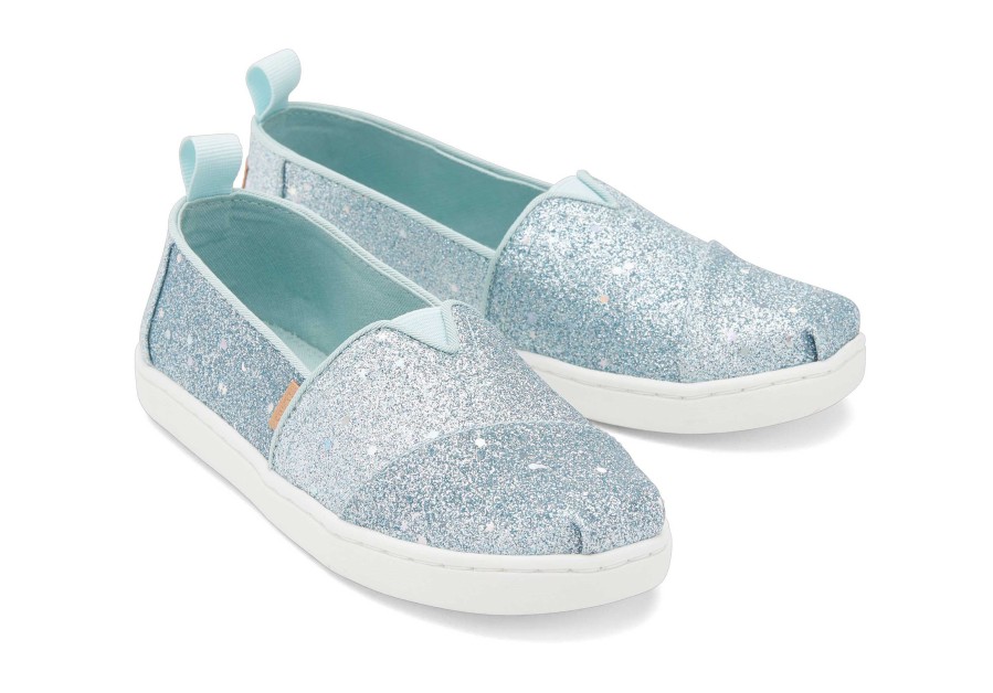 TOMS Youth Alpargata Mint Cosmic Glitter Kids Shoe | Alpargatas