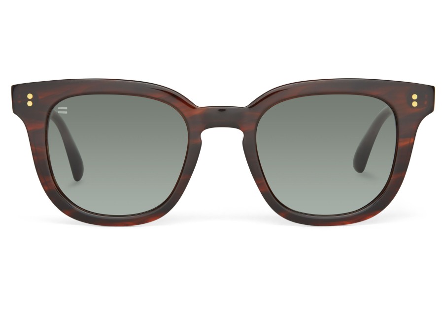 TOMS Venice Caramel Striated Handcrafted Sunglasses | Sunglasses