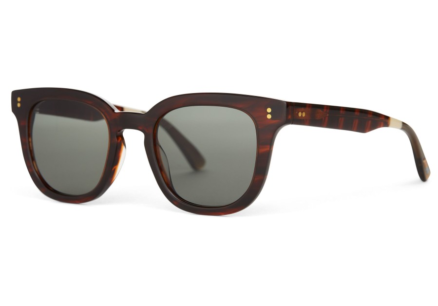 TOMS Venice Caramel Striated Handcrafted Sunglasses | Sunglasses