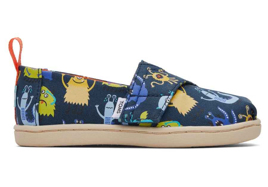 TOMS Alpargata Blue Monsters Toddler Shoe | Alpargatas