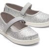 TOMS Mary Jane Silver Toddler Shoe | Slip Ons