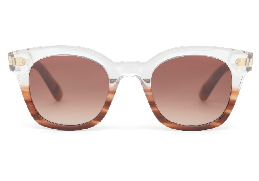 TOMS Rome Mocha Fade Handcrafted Sunglasses | Sunglasses