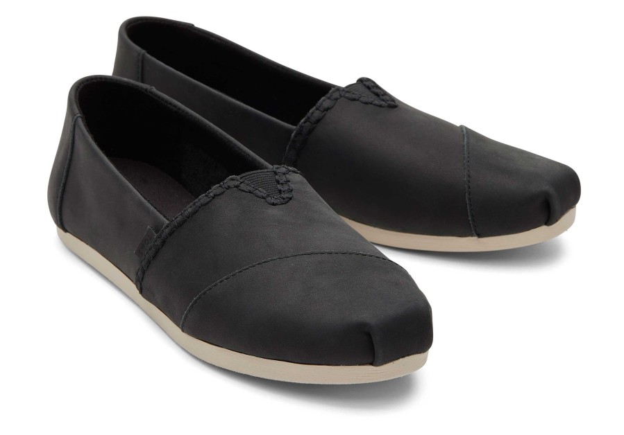 TOMS Alpargata Black Leather | Alpargatas