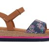 TOMS Youth Diana Floral Embroidered Kids Shoe | Sandals