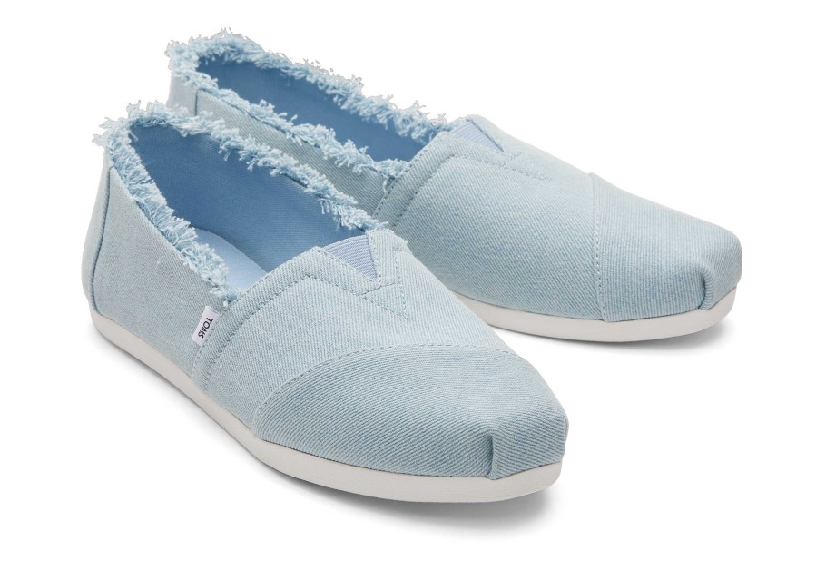 TOMS Alpargata Fringed Washed Denim | Alpargatas