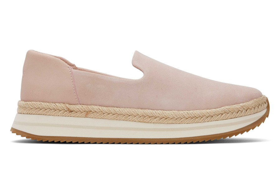 TOMS Jocelyn Pink Suede Espadrille Sneaker | Sneakers