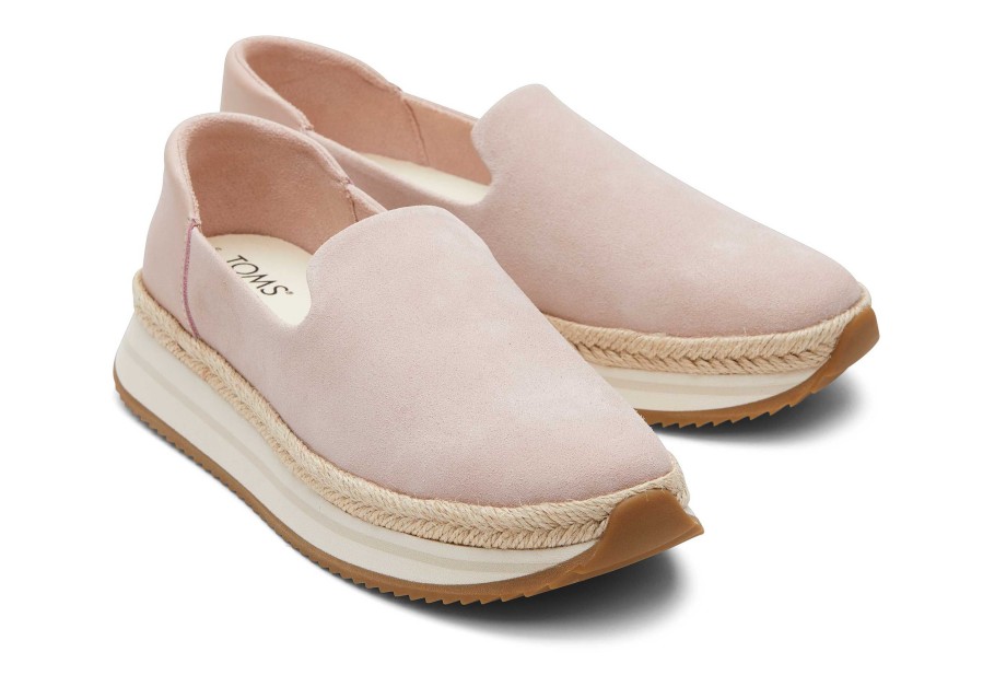 TOMS Jocelyn Pink Suede Espadrille Sneaker | Sneakers