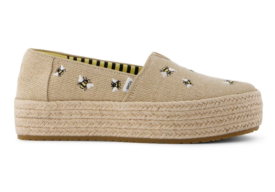 TOMS Valencia Embroidered Platform Espadrille | Alpargatas