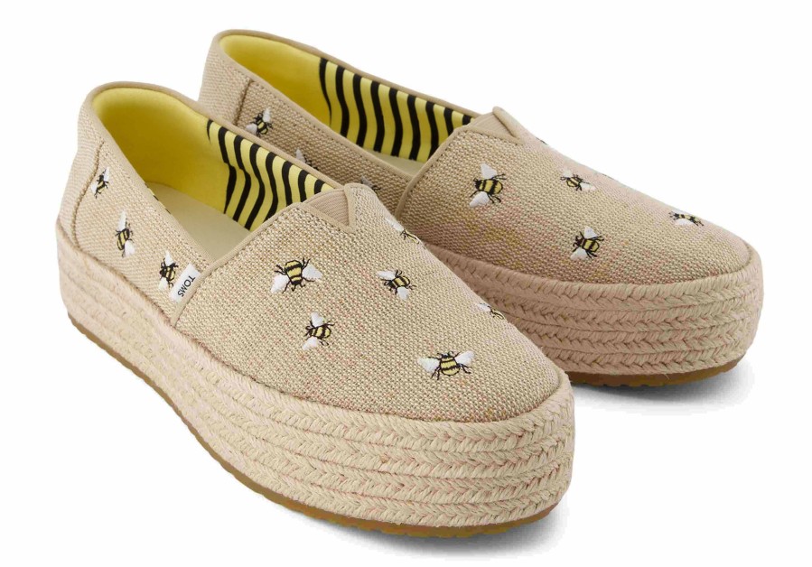 TOMS Valencia Embroidered Platform Espadrille | Alpargatas