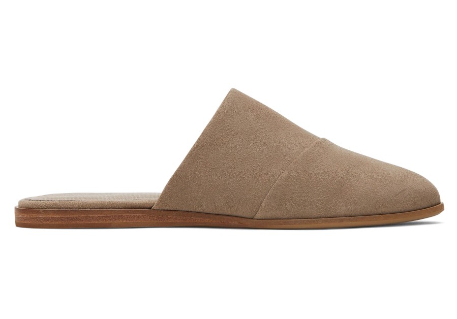 TOMS Jade Taupe Suede Slip On Flat | Dress Casual