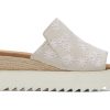 TOMS Diana Mule Natural Embroidered Floral Sandal | Dress Casual