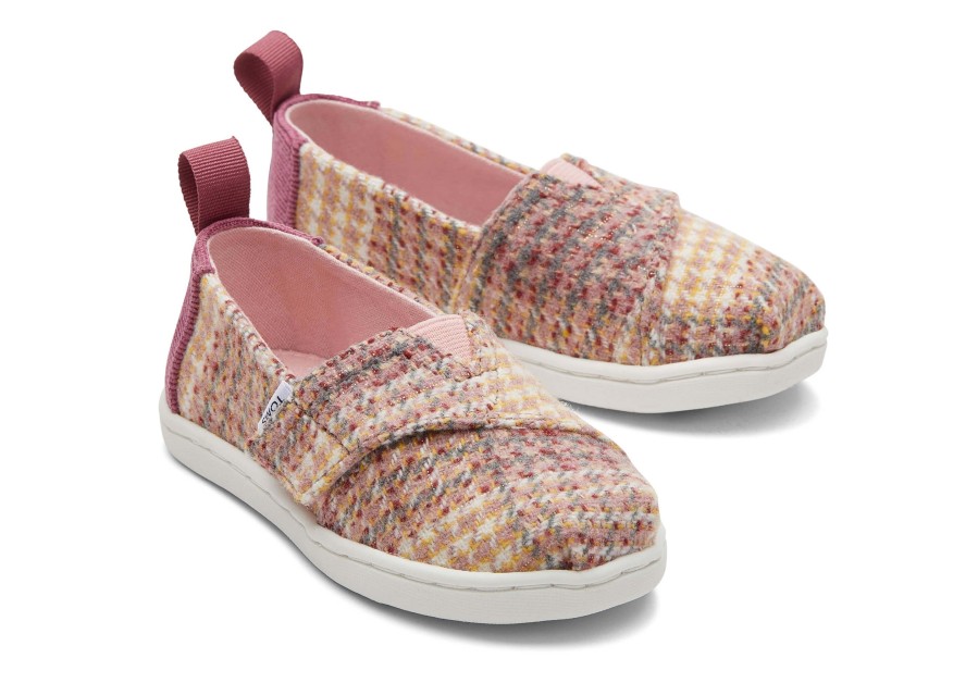 TOMS Alpargata Plaid Tweed Toddler Shoe | Alpargatas