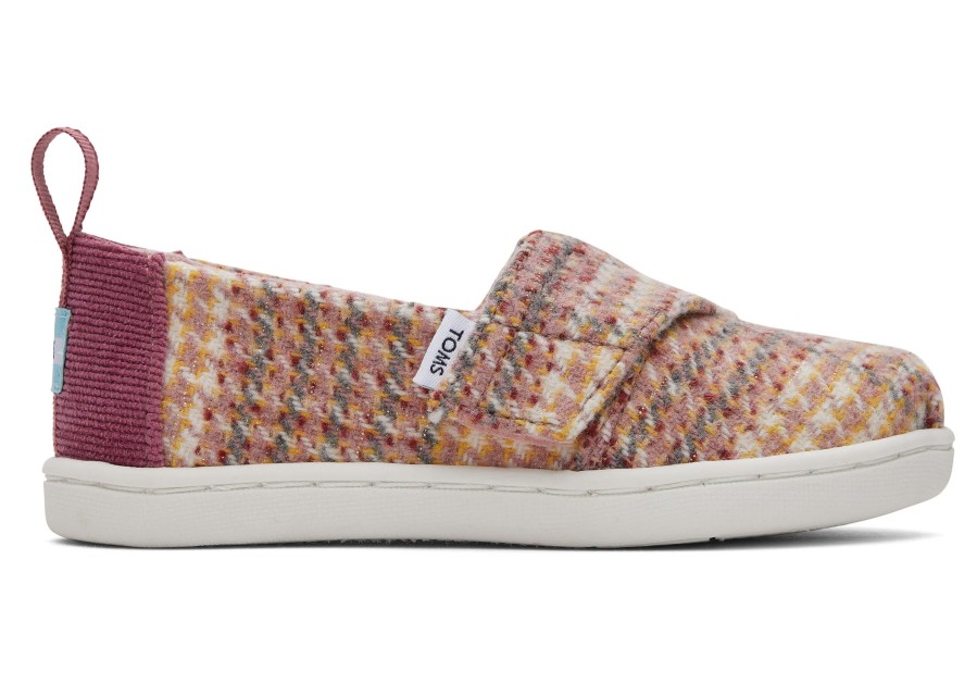 TOMS Alpargata Plaid Tweed Toddler Shoe | Alpargatas