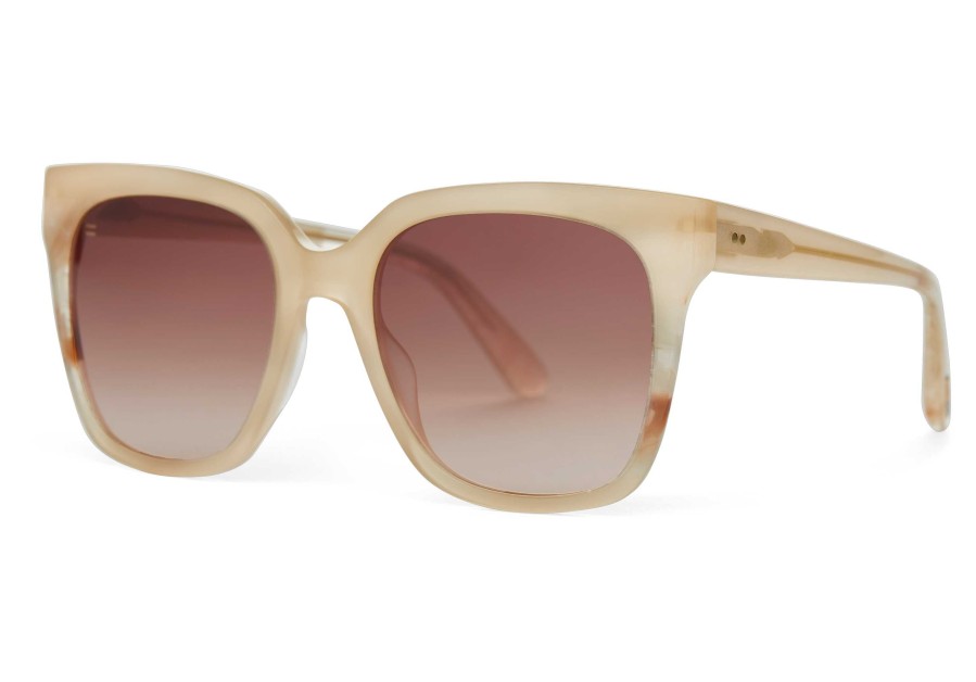 TOMS Natasha Oatmilk Latte Handcrafted Sunglasses | Sunglasses