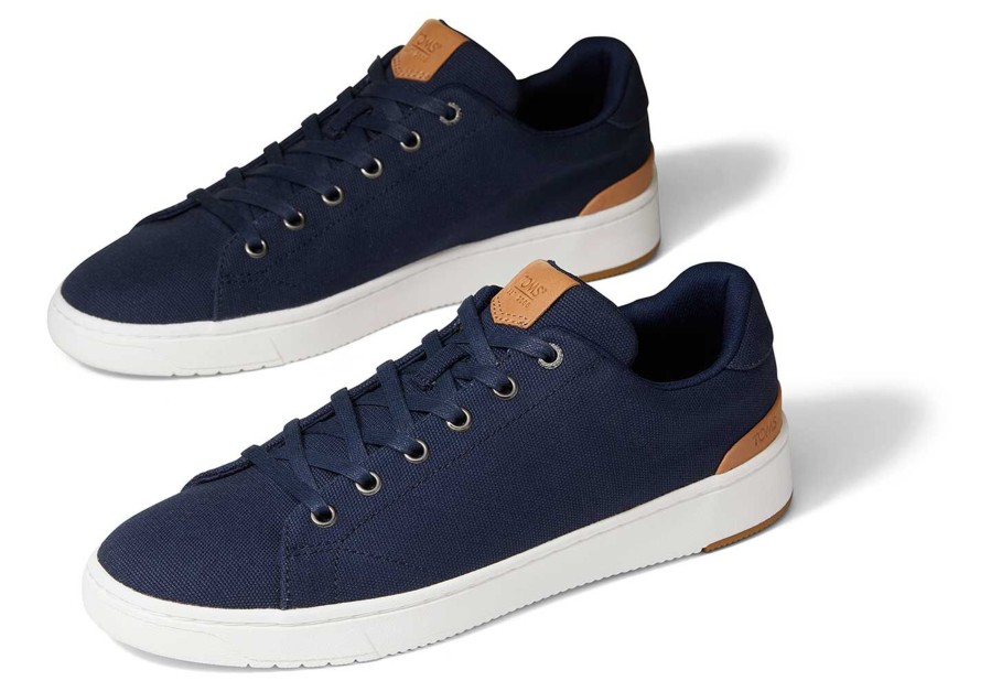 TOMS Trvl Lite Navy Canvas Lace-Up Sneaker | Sneakers