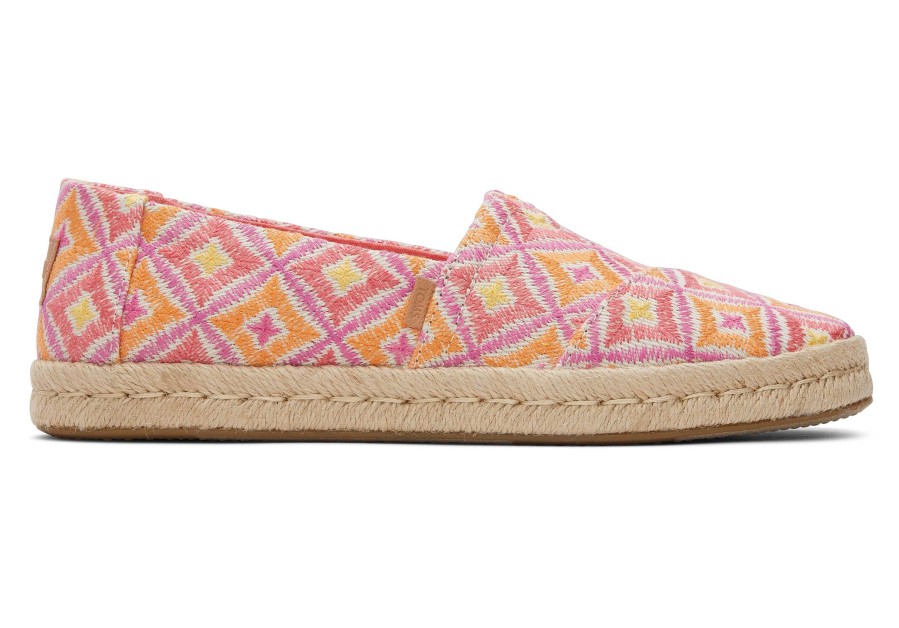 TOMS Alpargata Rope 2.0 Pink Geometric Espadrille | Alpargatas