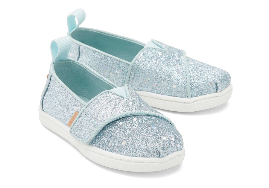 TOMS Alpargata Mint Cosmic Glitter Toddler Shoe | Alpargatas