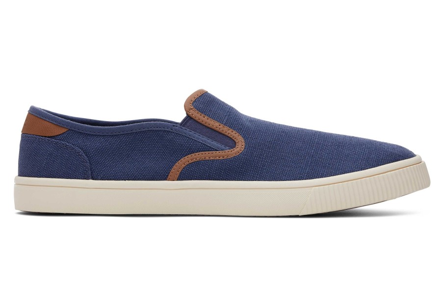 TOMS Baja Blue Synthetic Trim Slip On Sneaker | Sneakers