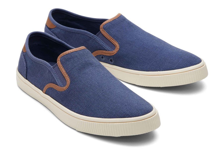 TOMS Baja Blue Synthetic Trim Slip On Sneaker | Sneakers