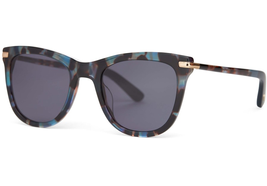 TOMS Victoria Blue Tortoise Handcrafted Sunglasses | Sunglasses