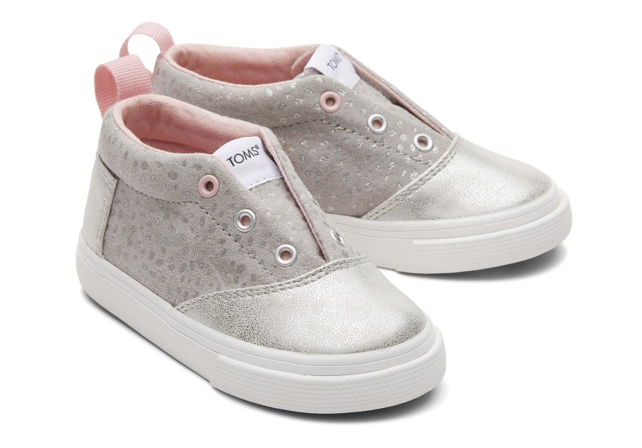 TOMS Fenix Mid Grey Foil Toddler Shoe | Boots & Booties