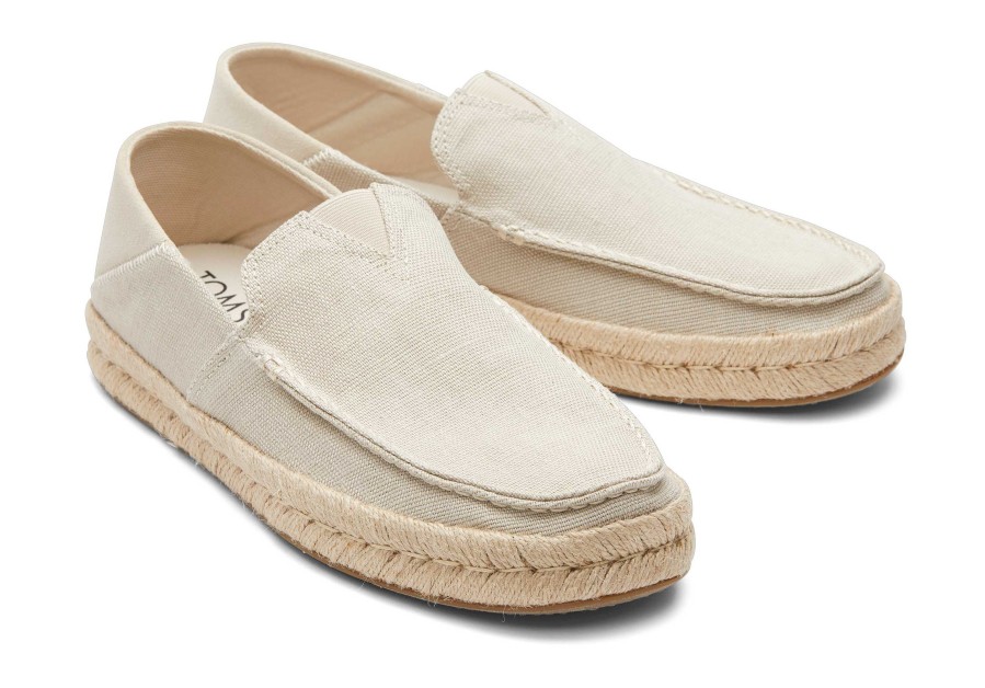 TOMS Alonso Cream Heritage Canvas Rope Loafer | Espadrilles